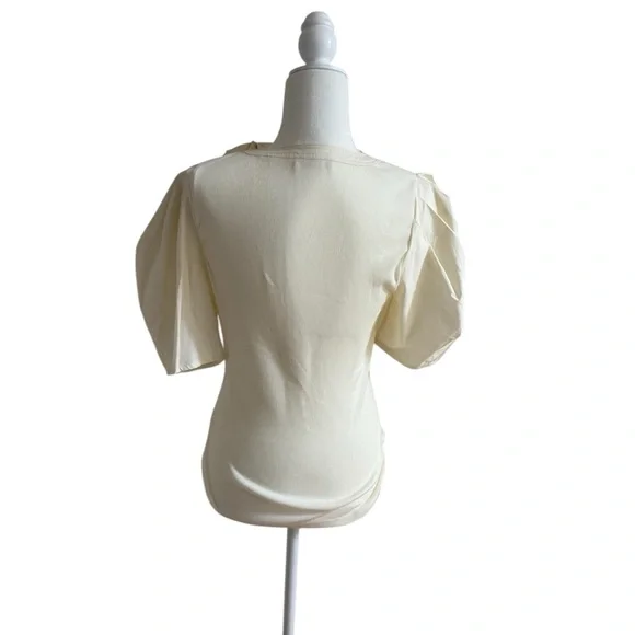 Ulla Johnson Blair Top Eclipse White Size Small Puff Shoulder Blouse Boho - Picture 3 of 6